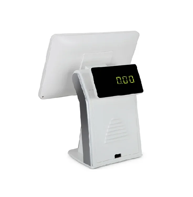 Touch screen pos terminal single screen white/black15.6 inches Cash Register For Restaurant Supermarket Cashier Computer