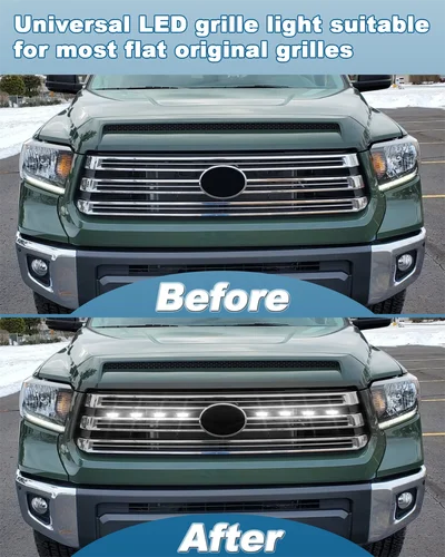 Imagen 2 del producto Luces de parrilla LED automáticas para Universal One aptas con ALl de los coches SUVS 4 luces de parrilla LED