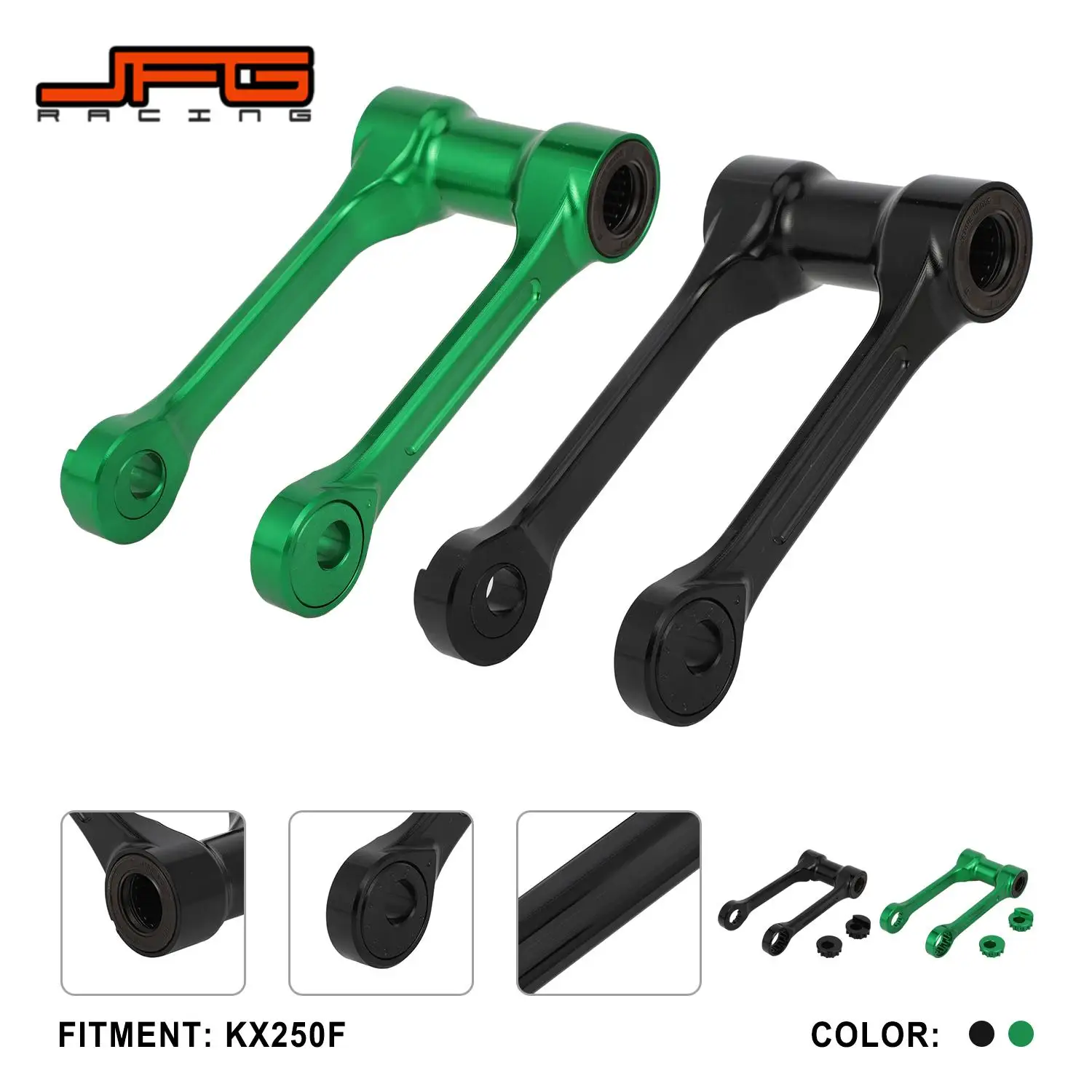 

Motorcycle Rear Shock Linkage Triangle Lever Adjustable Lowering Link Aluminium CNC For KAWASAKI KX 250 2019-2020 250F 2017-2019