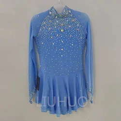 LIUHUO Ice Figure Skating Dress Girls Women Teens Stretchy Spandex Competition Wholesale BD7020