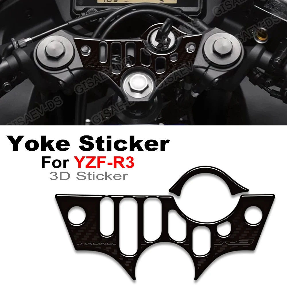 

For YZF-R3 YZF R3 YZFR3 2217 -2025 2026 Motorcycle Triple Tree Yoke Cover Protector Tank Pad Sticker Decals