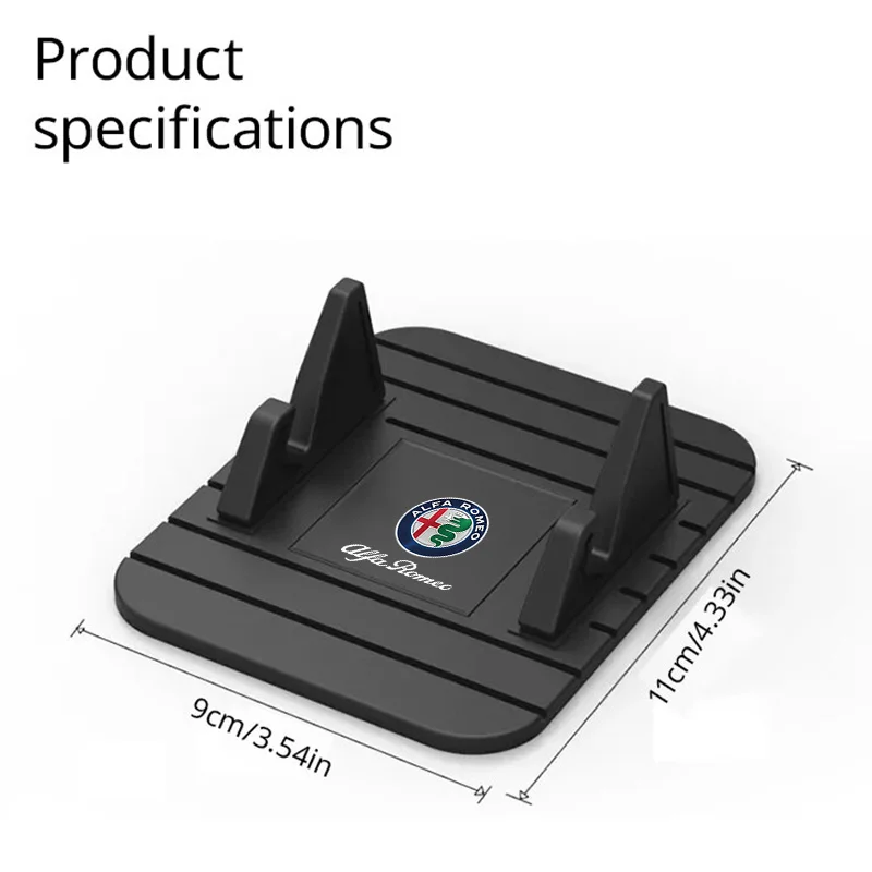 Silicone Car Phone Holder Phone Anti-slip Mount Stand GPS Bracket For Alfa Romeo Sportiva Giulia Giulietta 159 156 MITO Stelvio