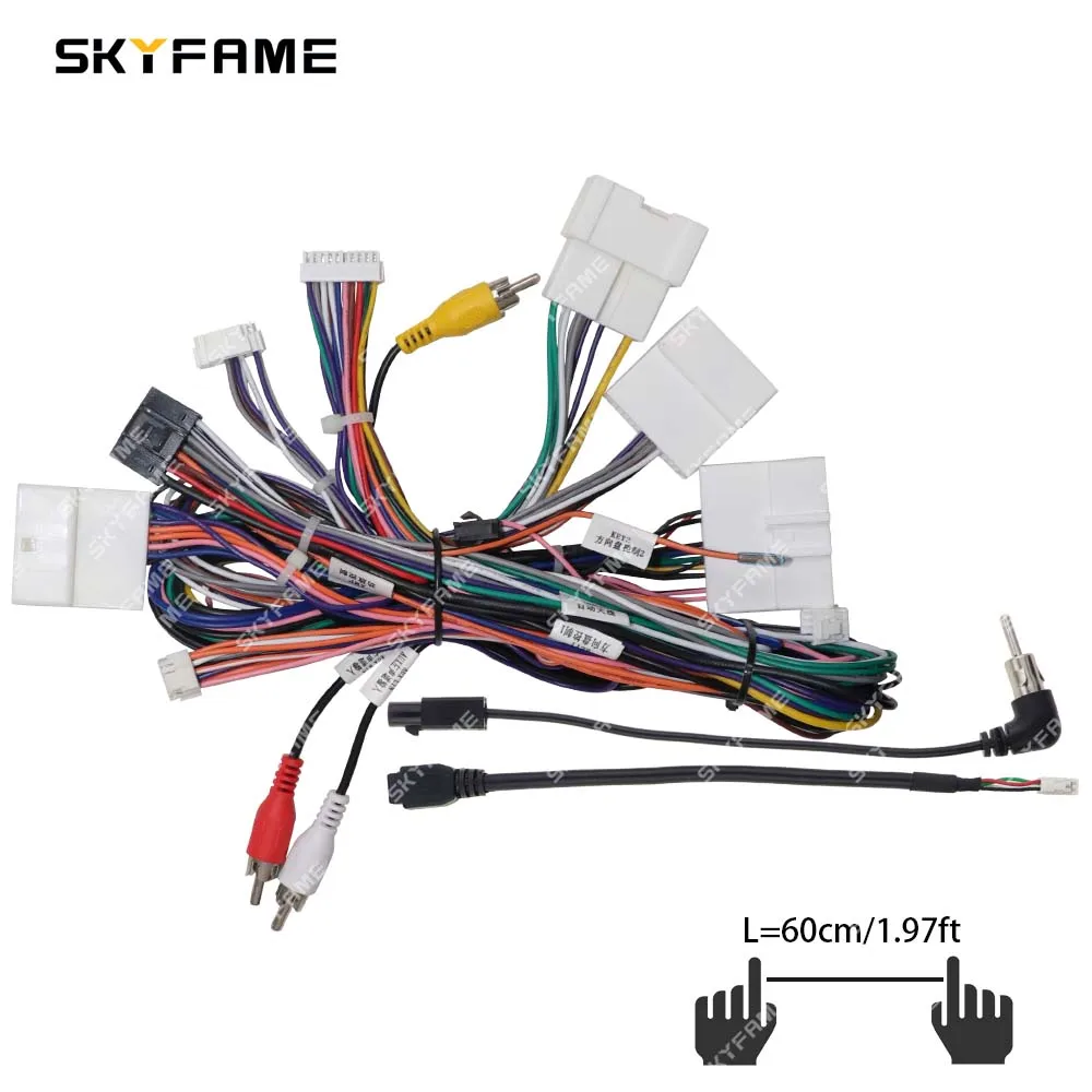 SKYFAME سيارة 16pin الأسلاك تسخير محول Canbus صندوق فك أندرويد راديو كابل الطاقة لرينو ميجان 4 G-RZ-Renalt61