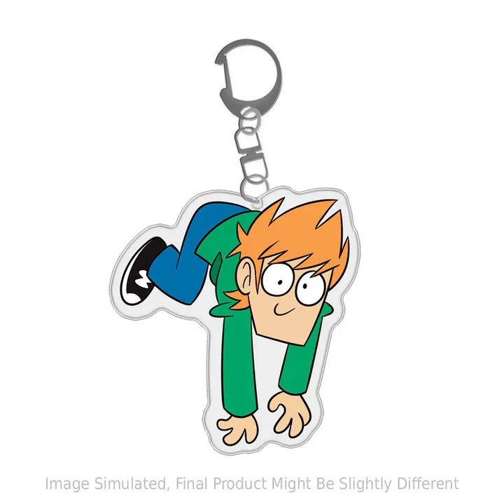 Matt Anime KeyChain women Eddsworld 3 Pack key chain for men key ring acrylic car keyring party Pendant Japan Cos Girls Gift