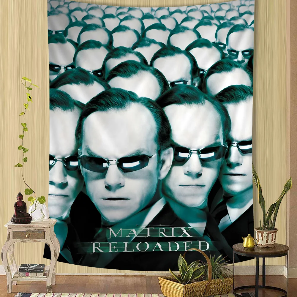 Movie The Matrix Resurrections Hippie Wall Hanging Tapestries Art Science Fiction Room Home Decor Kawaii Room Decor image 3