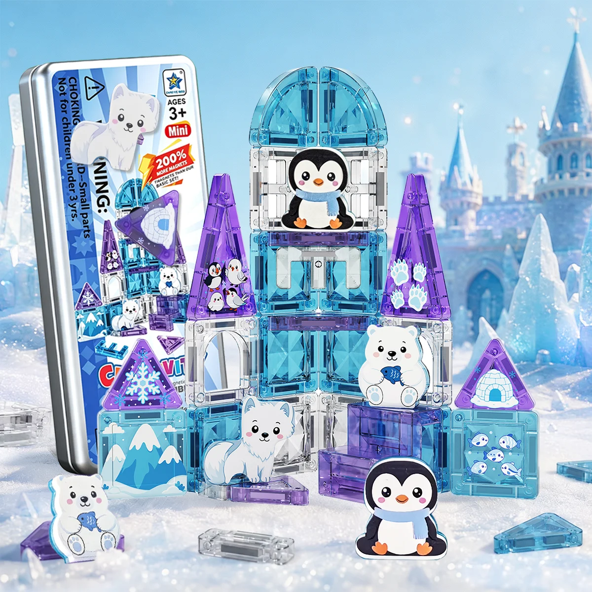 29Pcs Magnetic Building Blocks Set,3D Stacking Building Toy,Unlimited DIY Combinations,Sensory Toys,Christmas Halloween Gifts