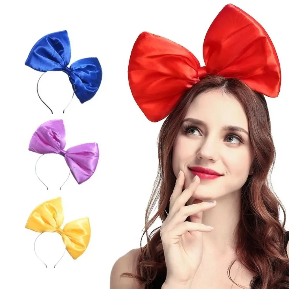 Women New Oversized Bow Headband Exaggeration Acting Cute Cloth Hair Bands Europe And America Popular Holiday Party Head