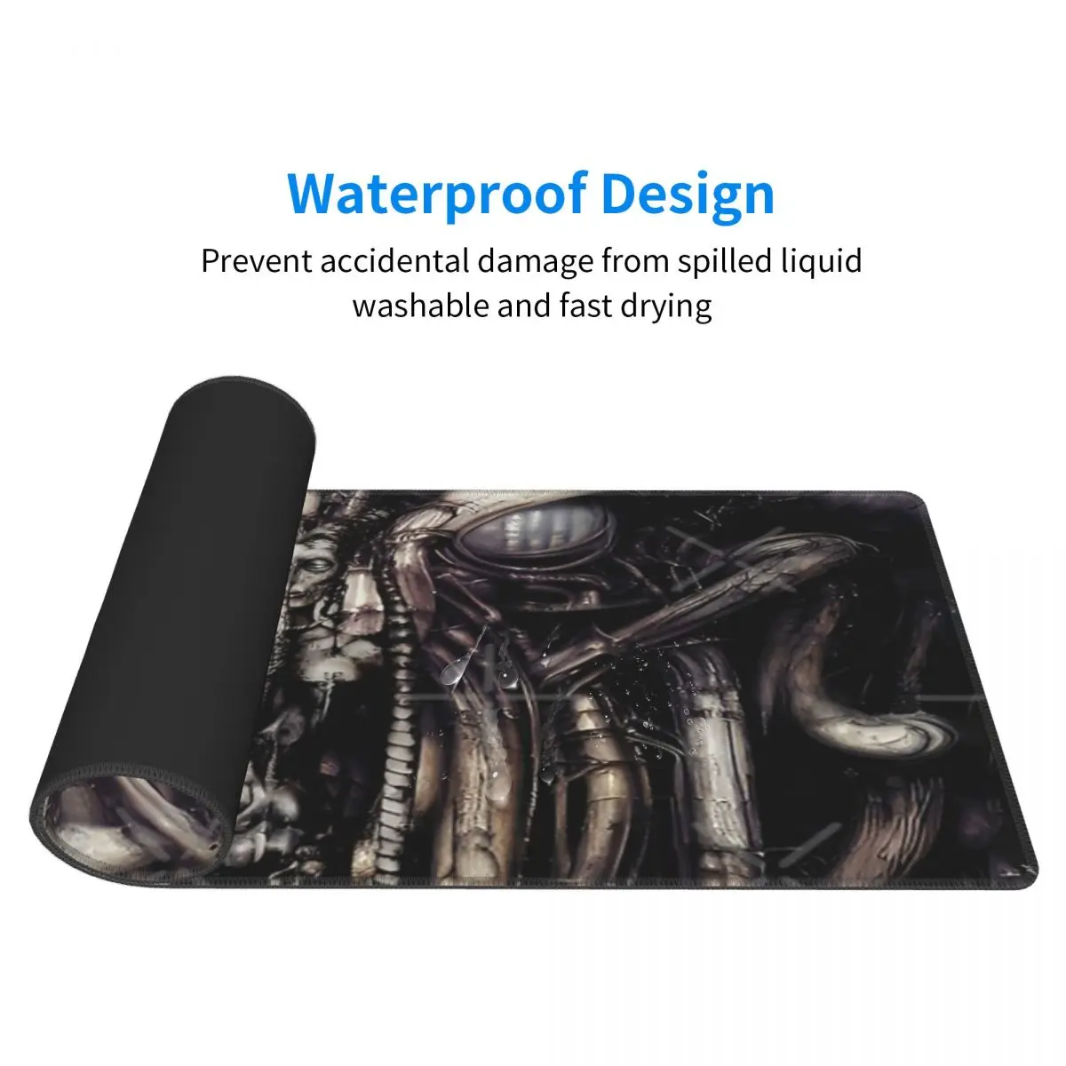 HR Giger Lilith Steampunk Gold Rubber Keyboard Pads