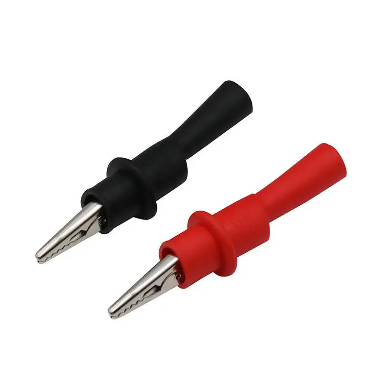 Alligator Clips Test Clip Clamp Set 2Pcs Red Black Wire Tip Clamps Multimeter Tester Probes 10A 1000V AC DC For Multimeter Tool