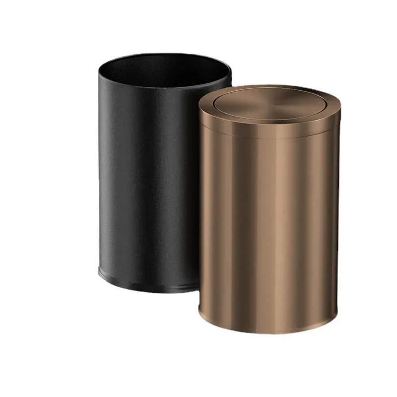 Modern Gold Small Trash Can 2022 Metal Decor Wast Double Clean Garbage Bin Wastebasket Lid Cubo De Basura Kitchen Trash Bin