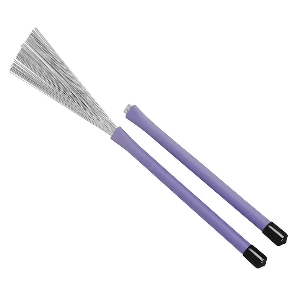 

1 Pair Steel Wire Wood Handle Retractable Set Jazz Drumming Durable Stick Set Drum Brush Accessories Carbon Steel Wire
