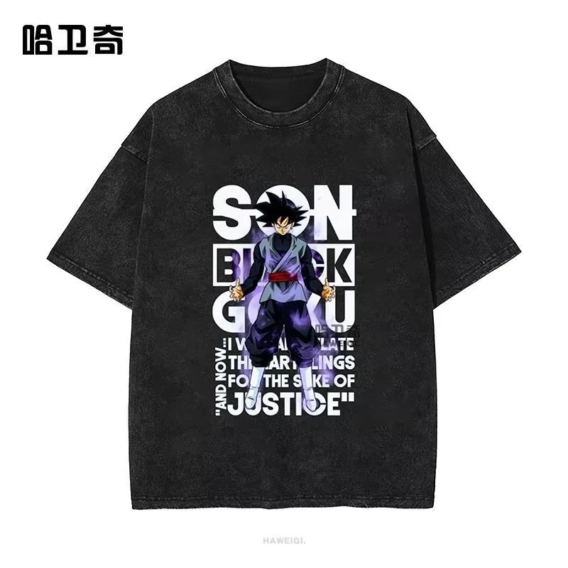 

Футболка Dragon Ball с принтом Гоку Супер Сайян Бог, мужская, хлопковая, свободного кроя, с коротким рукавом, летняя, повседневная, уличная одежда, топы, лето 2026