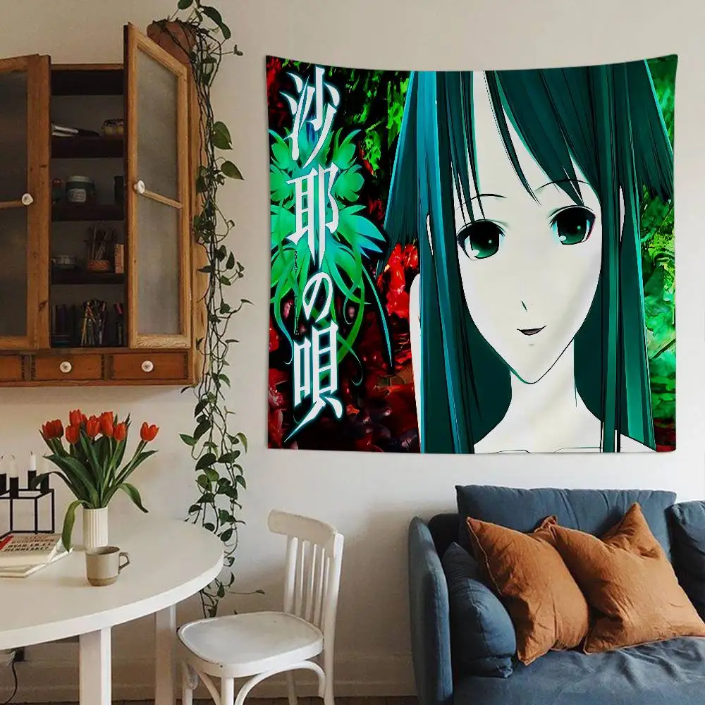 S-Saya No Uta Anime Bedruckter Großer Wandteppich, Hängende Tarot-Hippie-Wandteppiche, Wohnkunst, Heimdekoration