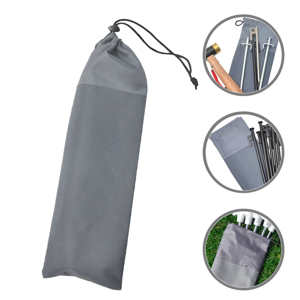 

Camping Storage Bag Tool Organizer Pouch Tent Stakes Tents Thicken Pegs Drawstring 600d Reinforced Oxford Cloth Hammer