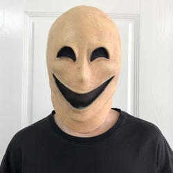 Creepy Smile No Face Man Mask Cosplay Alien Demon Latex Helmet Halloween Carnival Dress UP Party Costume Props For Adult