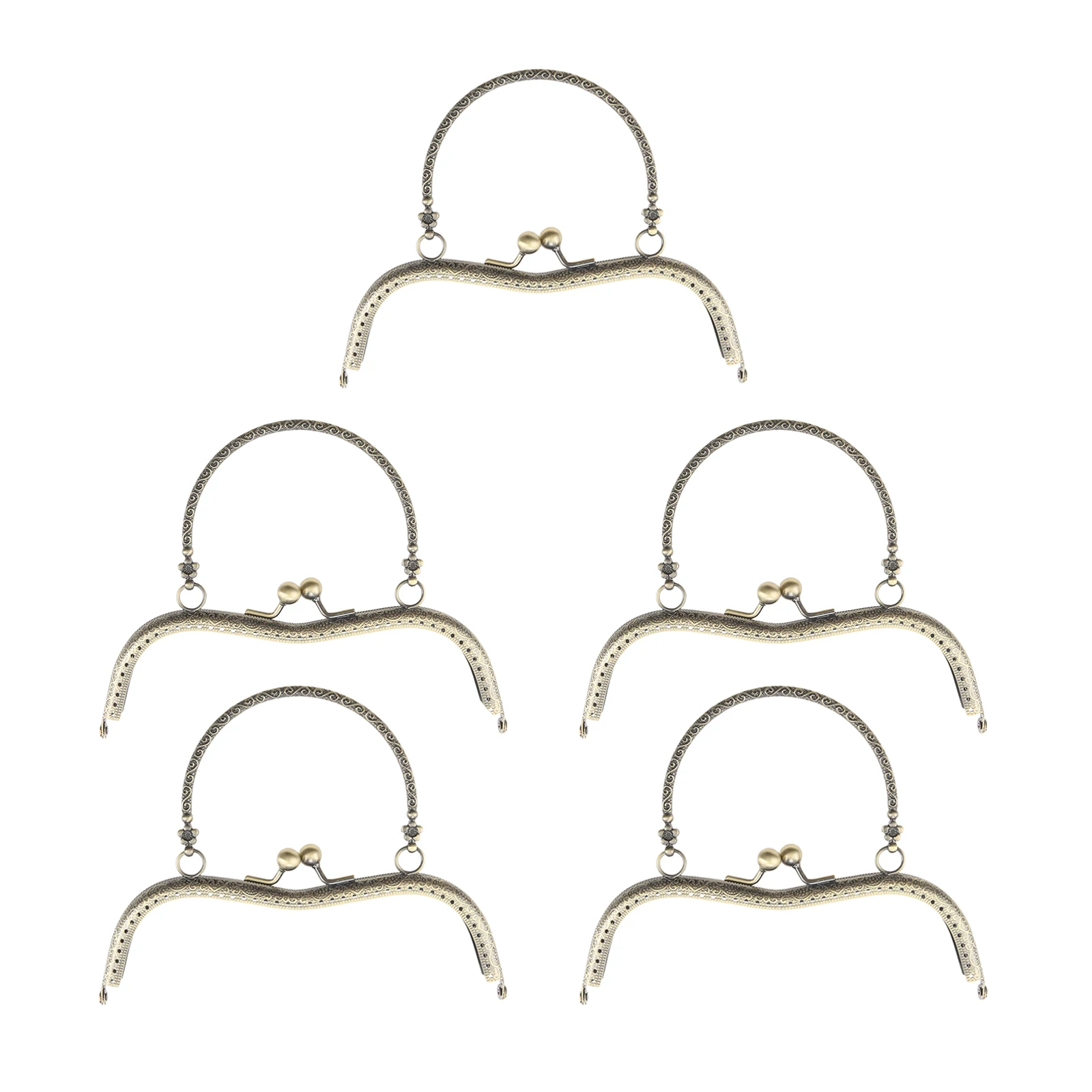 5PCS 19 x 14.7 cm Purse Frames DIY Sewing Close Hardware Accessories For Bags Handled Bags Coin Purse Frame Hardware Replacement