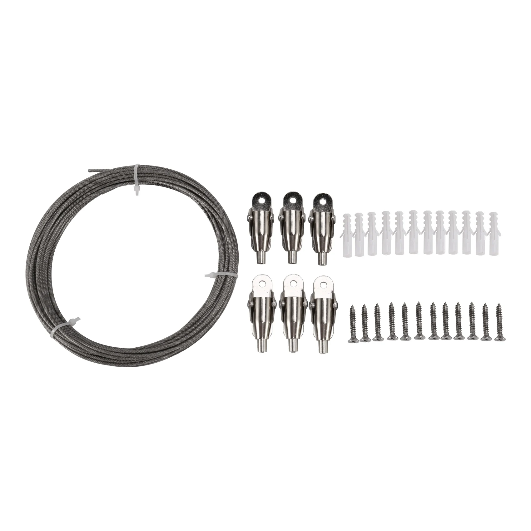 2025 Trend10m Stainless Steel Wire Rope PVC Coated Steel Cable Adjustable Curtain Rope Lamp Suspension Picture Wire For Hanging