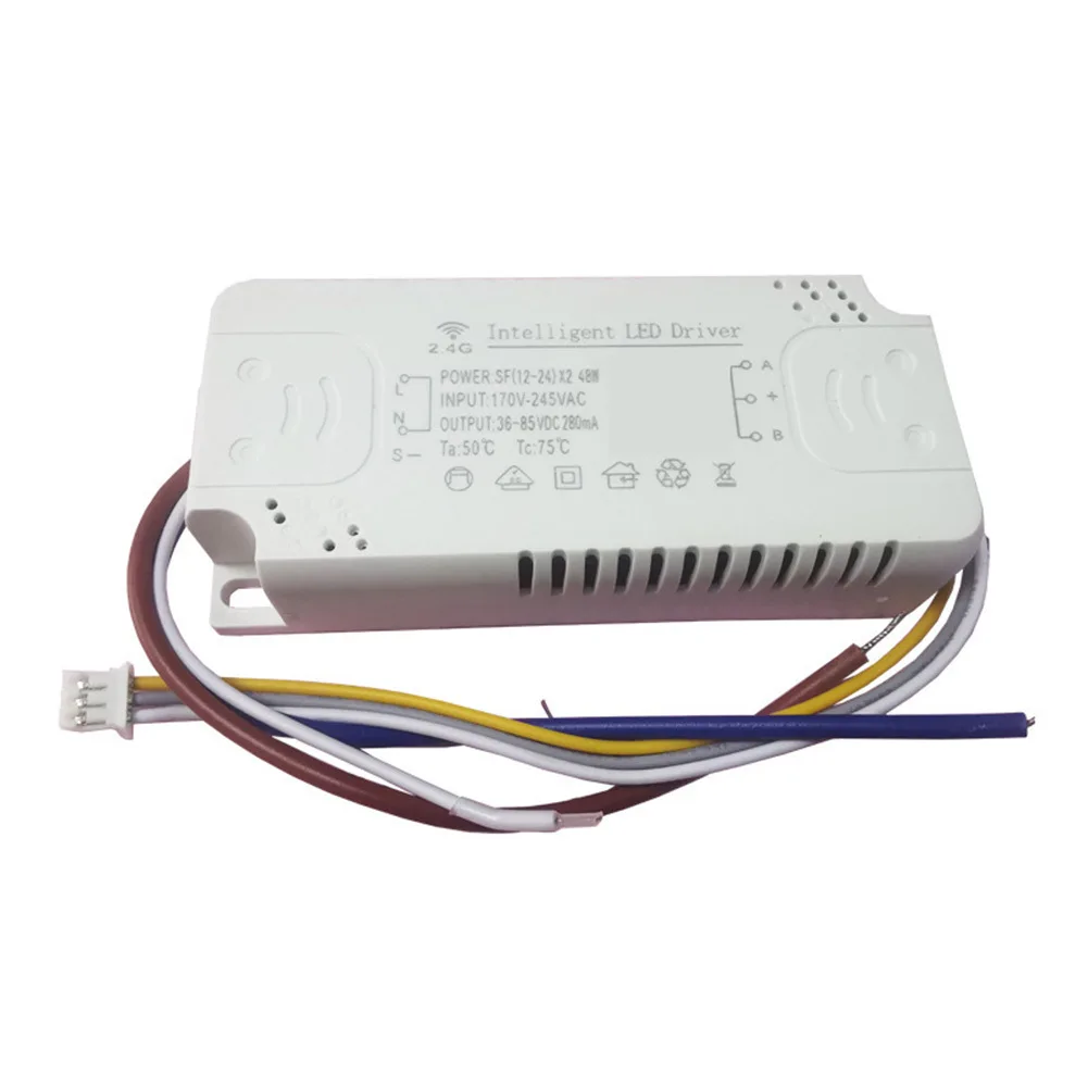 

1pc 2.4G Smart LED Driver APP Controlled Stepless Dimming Power Transformer 220V For Lighting Setups Dimming Adjustments