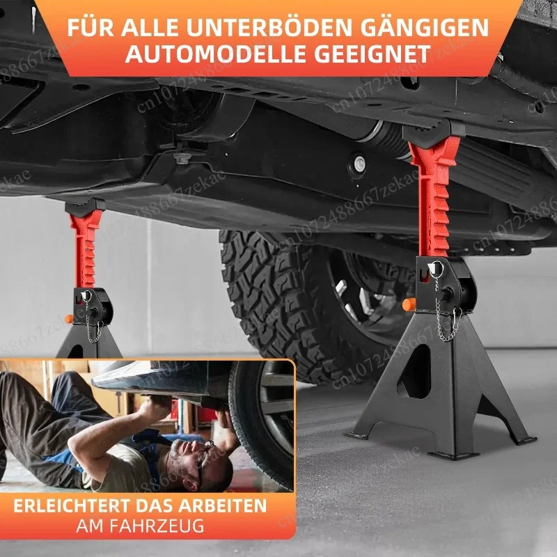 Heavy Duty 3Ton 6Ton Car Jack Stands Pair Stable Wheel Support for Auto Maintenance