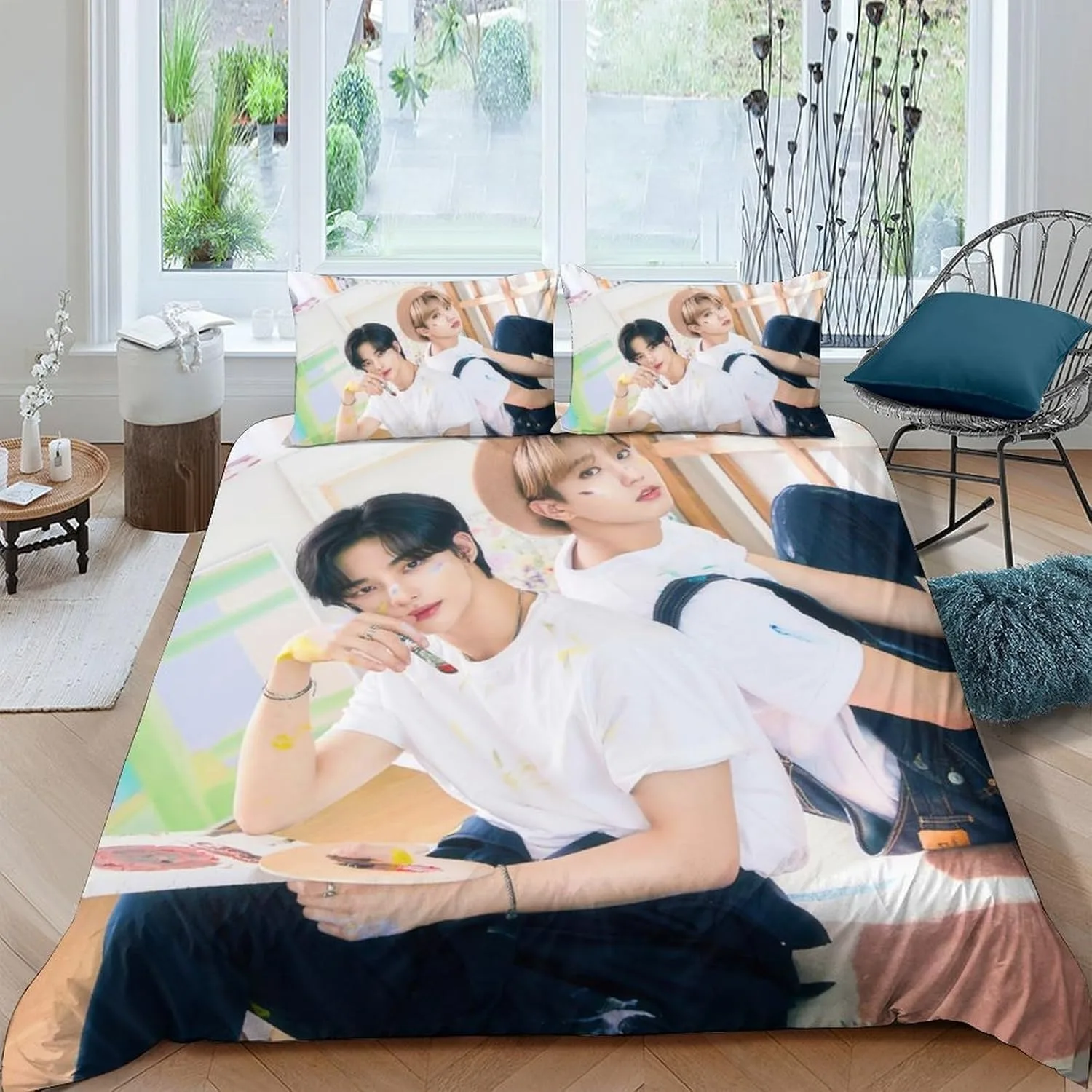 The World Ep.fin Will ATEEZ Bedding Set Duvet Cover Bed Set Quilt Cover Pillowcase Comforter King Queen Size Boys Adult Bedding