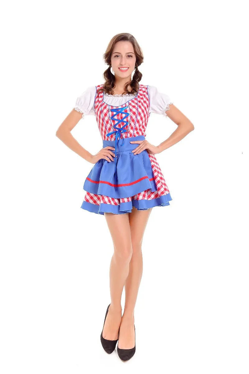 Damen Oktoberfest Bayerisches Biermädchen Kostüm Erwachsenen Deutsches Oktoberfest Partykostüm Damen Halloween Faschingskostüm – Detail 2