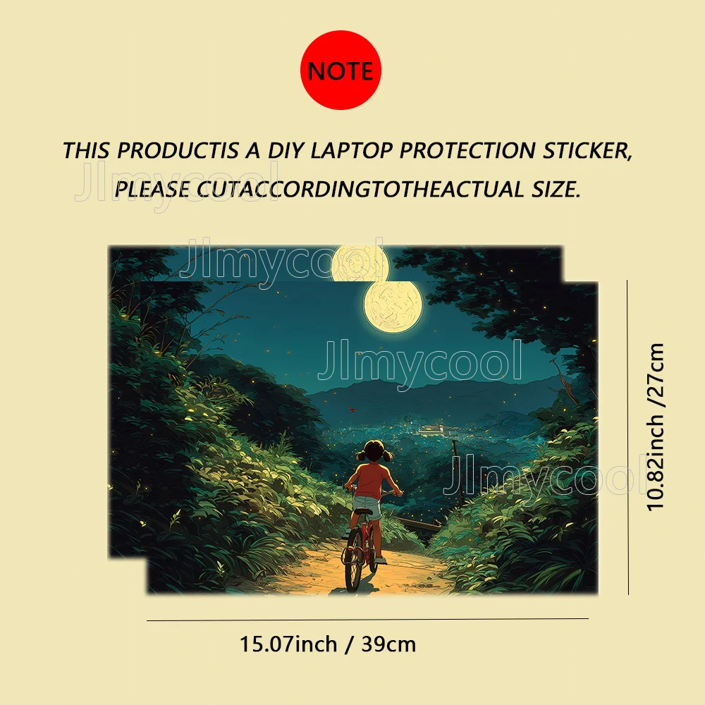2 Pieces Vinyl Summer Evenings on Rural Roads Laptop Sticker Self-adhesive Case for HP Lenovo Apple Easy To Install Stickers