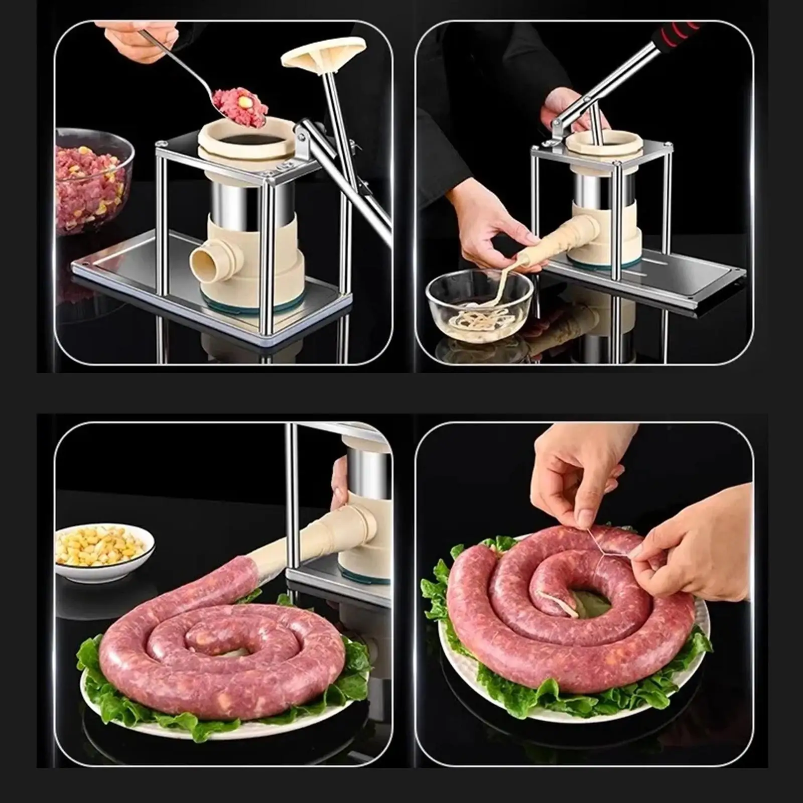 Sausage Filler Machine Meat Filling Stainless Steel Frame Sausage Maker