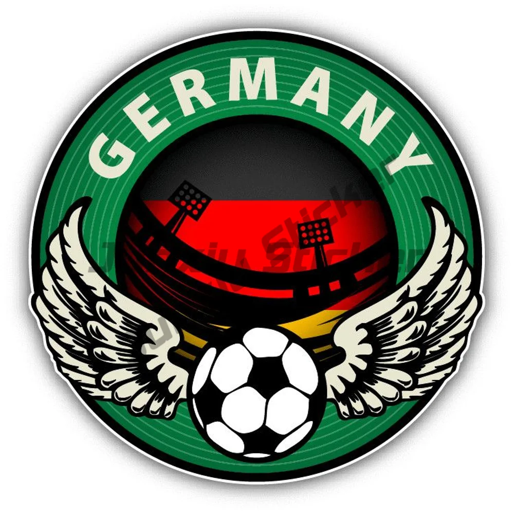 

Germany Football Sport Wing Soccer Label Personality Sticker Accessories For Car Laptop Trolley Case Motorcycle Helmet Wall Suv
