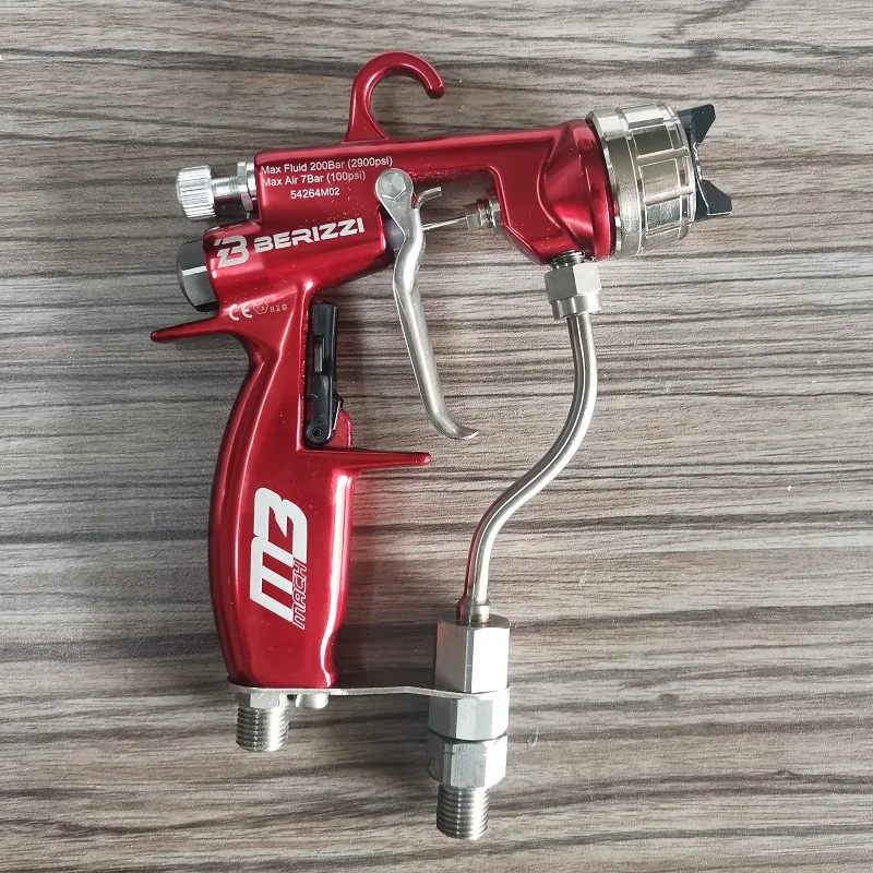 Air-assisted Airless Hing-pressure Spray Gun,Mach3 Pistola Manuale/Manual Spray Gun,Maximum Working Fluid Pressure 200bar