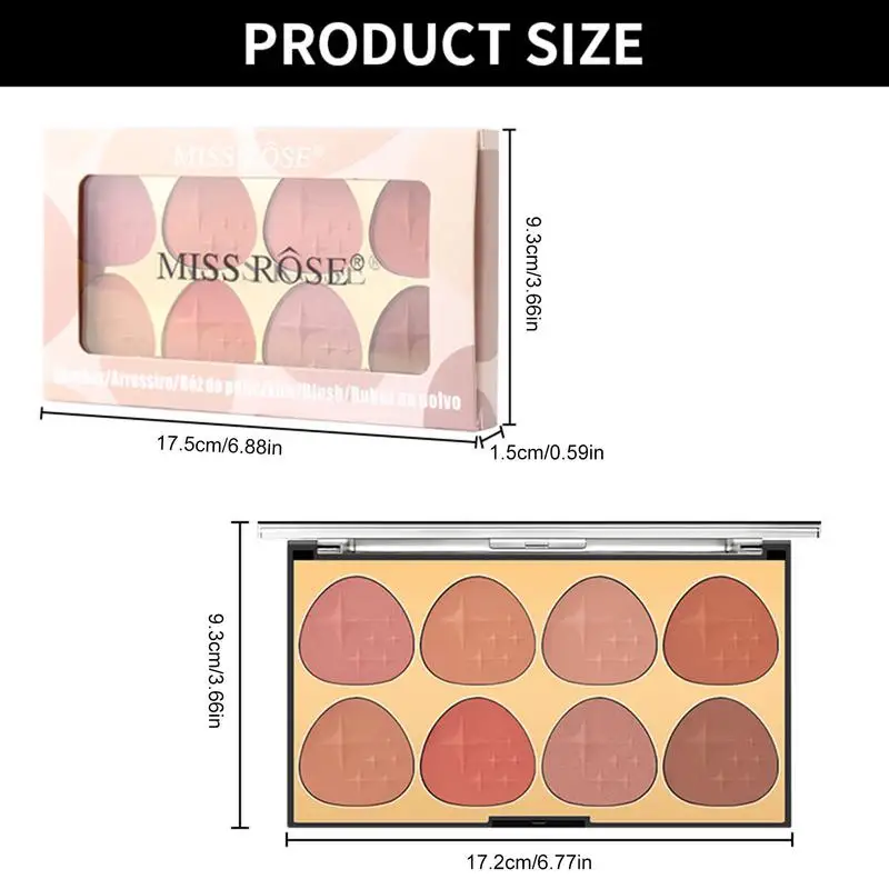 Blush Palette Highlight Blush Palette Bright Shimmer Face Blush Matte Blush Powder Highlight Blush Palette Professional Facial