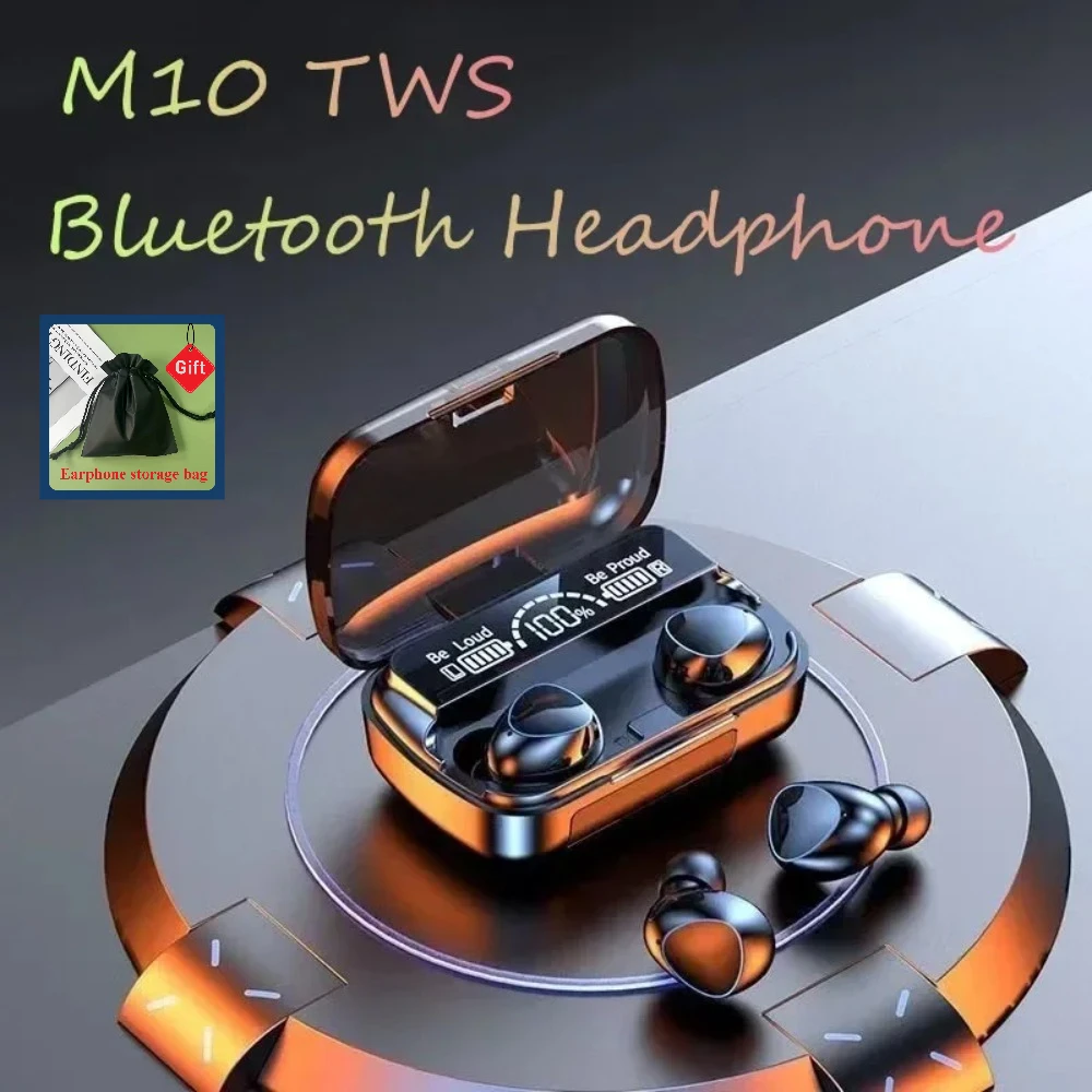 

M10 NEW TWS Wireless Headphones Earphones With Microphone 2500mAh Charging Box Bluetooth-compatible Stereo Waterproof Headsets