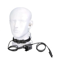 IP54 Waterproof Tactical Vibration Adjustable NeckBand Throat Mic U94 PTT Headset For AILUNCE HD1 RETEVIS RT29 GP328