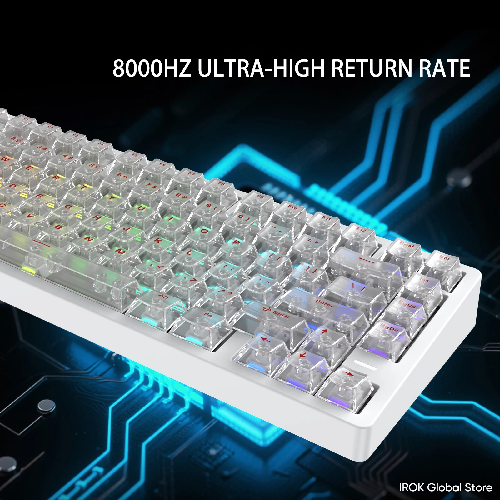 IROKCA ROTMAS Mars75 Pro Mars75 마그네틱 게이밍 기계식 키보드 75% 레이아웃 래피드 트리거 0.001mm 8K 유선 게이머 키보드