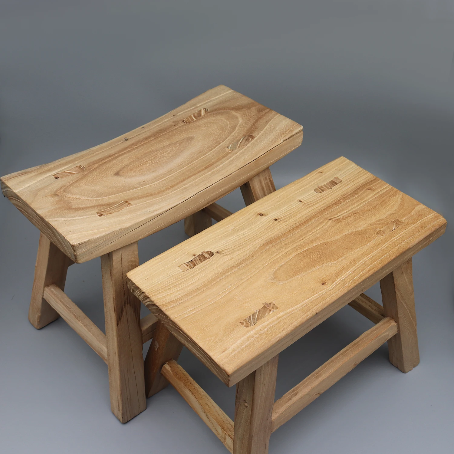 For Mortise and Tenon Jointed Wooden Stool, Newly Made Little Seater, Plant Stand