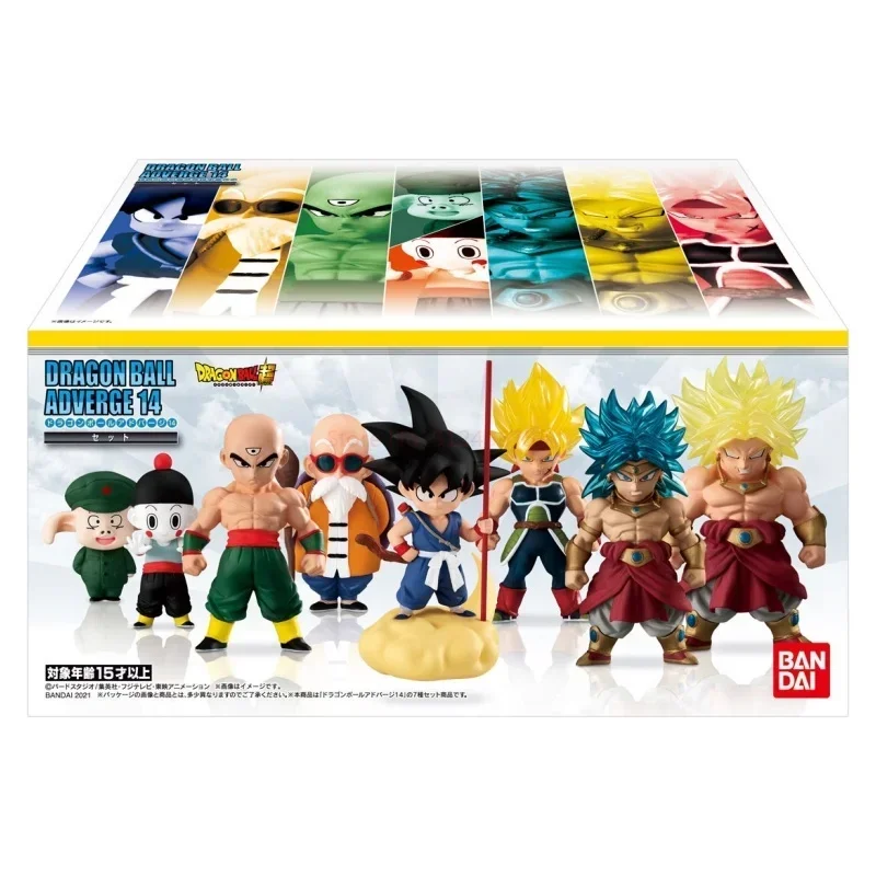 Bandai genuíno dragon ball anúncio 14 brinquedo de doces son goku mestre roshi Tien shinhan chiaotzu uron broli modelo de ação brinquedos