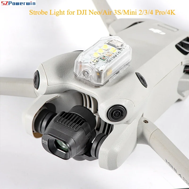 Drone Strobe Light Night Flight LED Flashing Lights For DJI Air 3S/Mini 2/3/4 Pro/4K DJI Neo Accessories Searchlight Signal Lamp