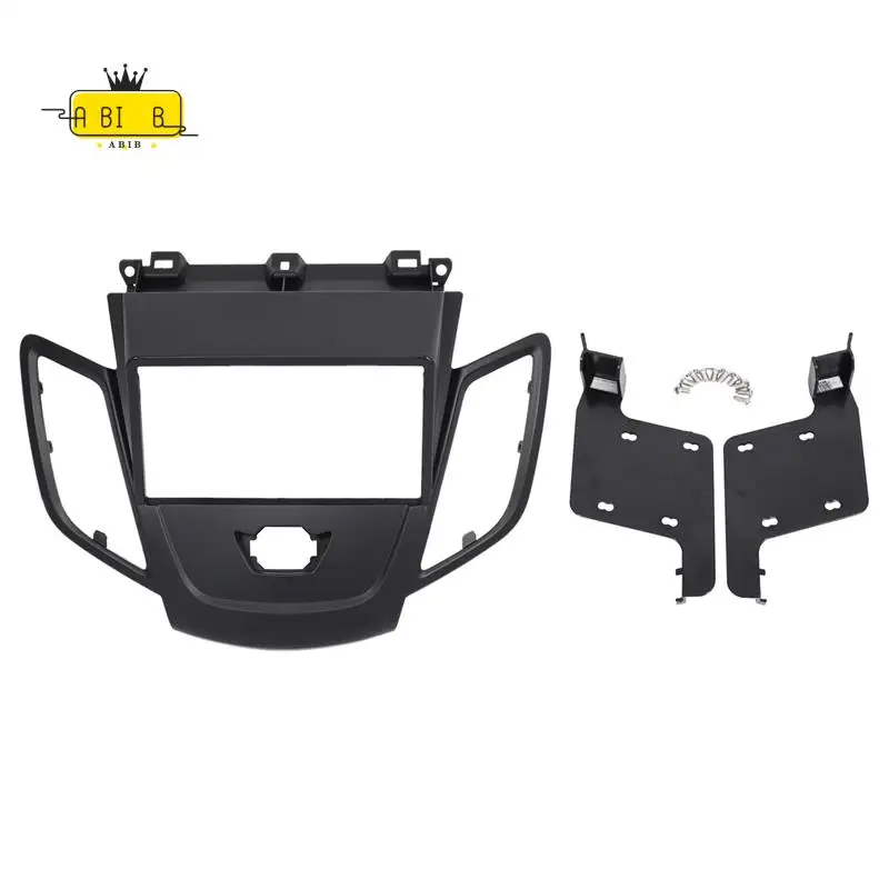 

ABIB-Double Din Radio Fascia для FORD Fiesta 2008-2017, монтажный комплект накладки на панель, черная рамка, GPS
