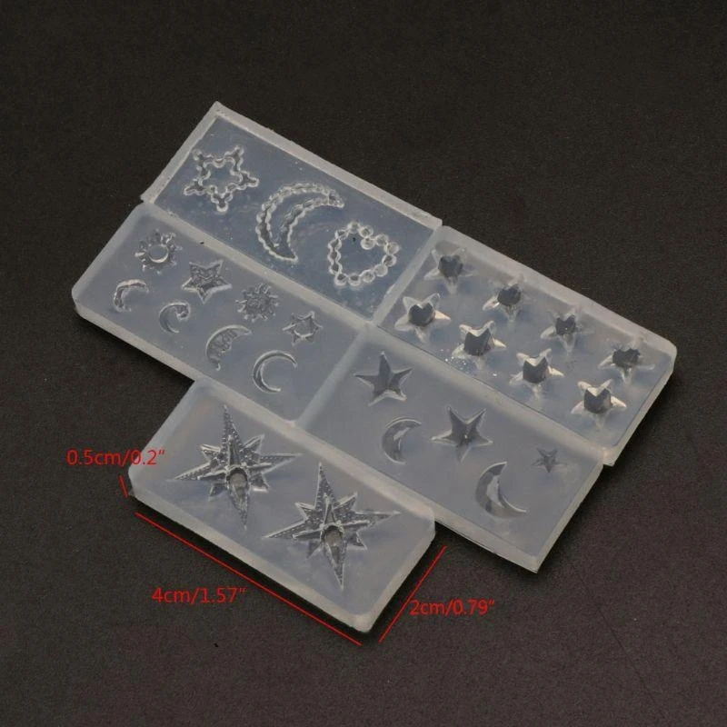 3XUA 5x Jewelry Filling Resin Silicone Mold Handmade Jewelry Tool for Adult Kid Craft