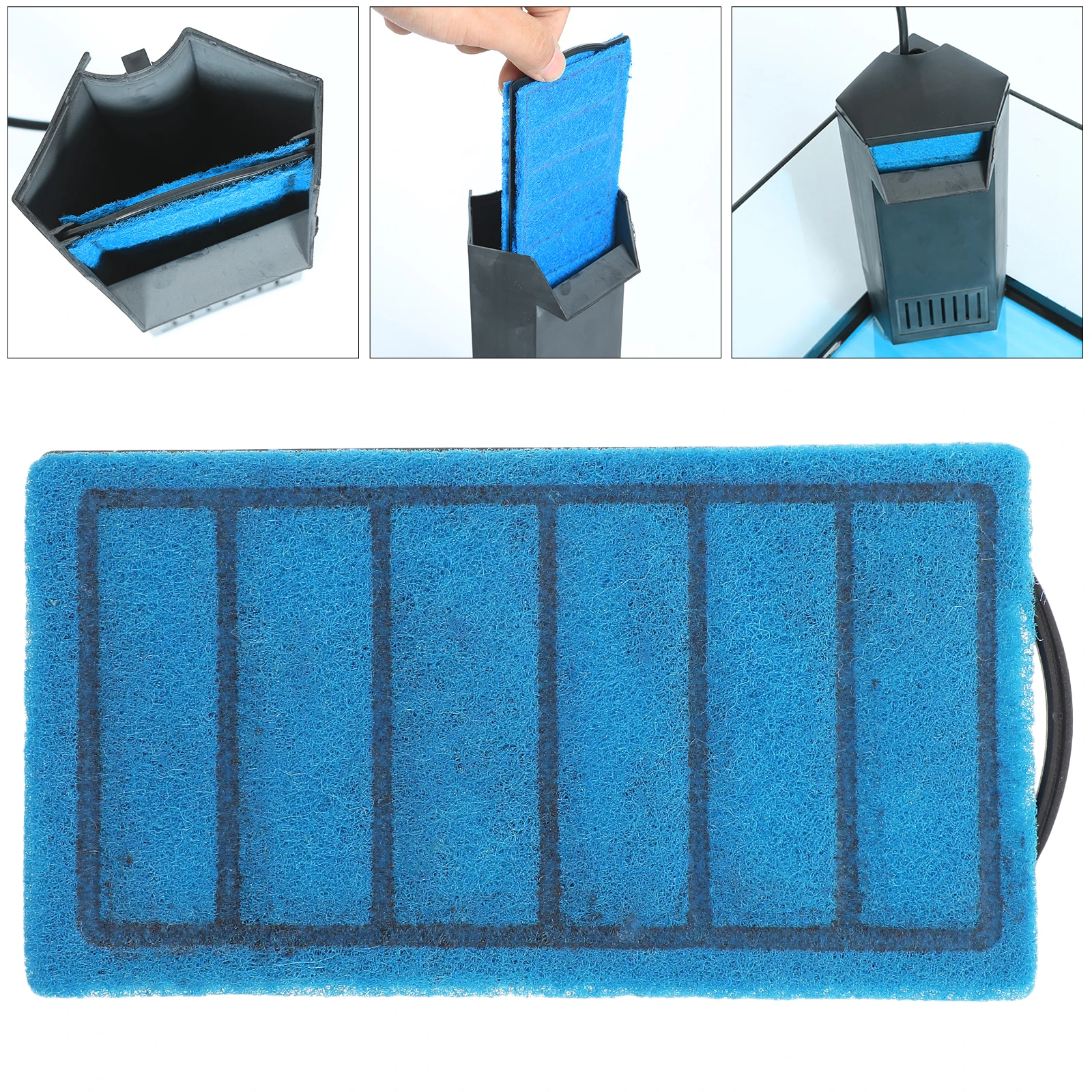 

3Pcs High Performance Sponge Filter Pads Internal External Fish Tank Supply Enhanced Water Permeability Maintains Healthy