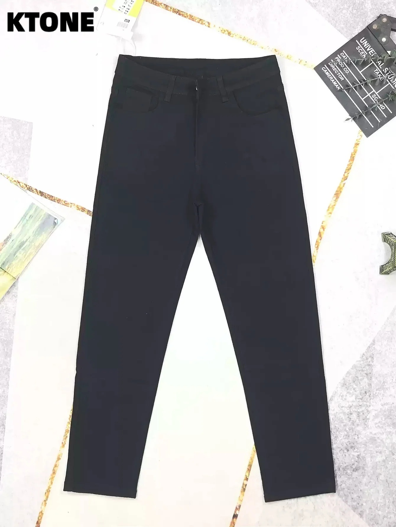 

Men's Black Slim Jeans Pants Y2K Original Drip Style Casual Denim Trousers No accessories or belts included