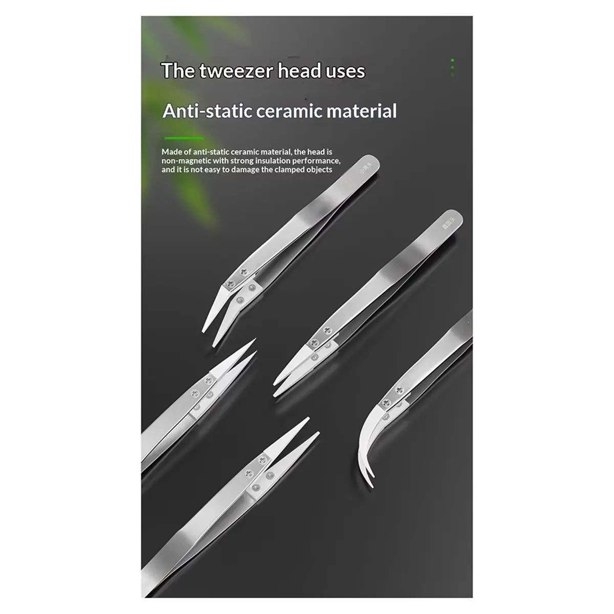 update. Stainless Steel Ceramic Tweezers -Ceramic-Tipped Tweezers with Replaceable Heads Anti-Static, Heat & Acid Proof