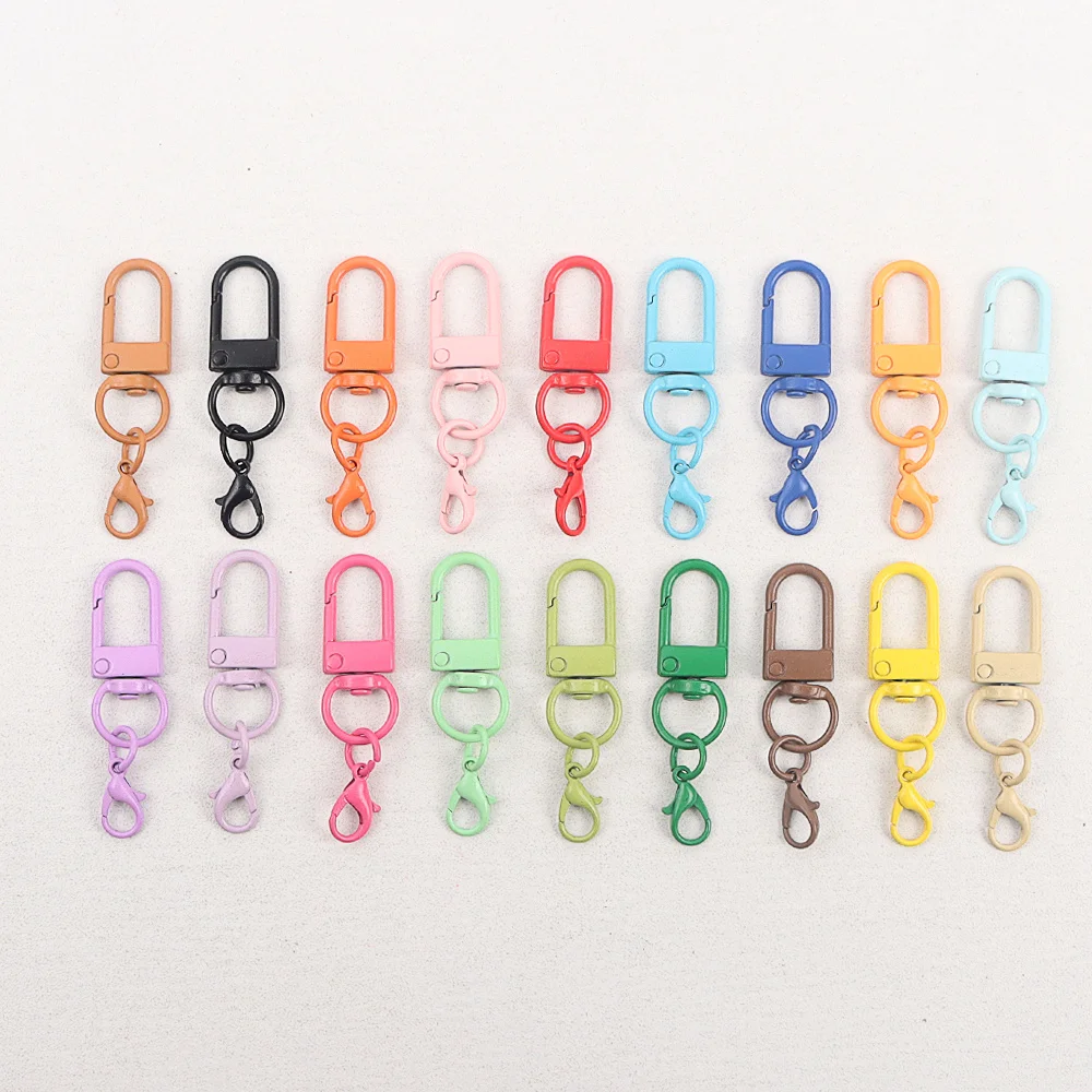 4/14/28/50/150/300 قطعة سلاسل المفاتيح متعددة الألوان ، مفتاح DIY ، إكسسوارات صنع القلادة ، عيد الميلاد ، عيد الحب ، هدايا عيد الشكر