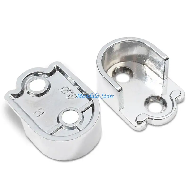 U2JC 2pcs Closet Rod Supports Holder Metal Mount Closet Clothes Tube Holder set