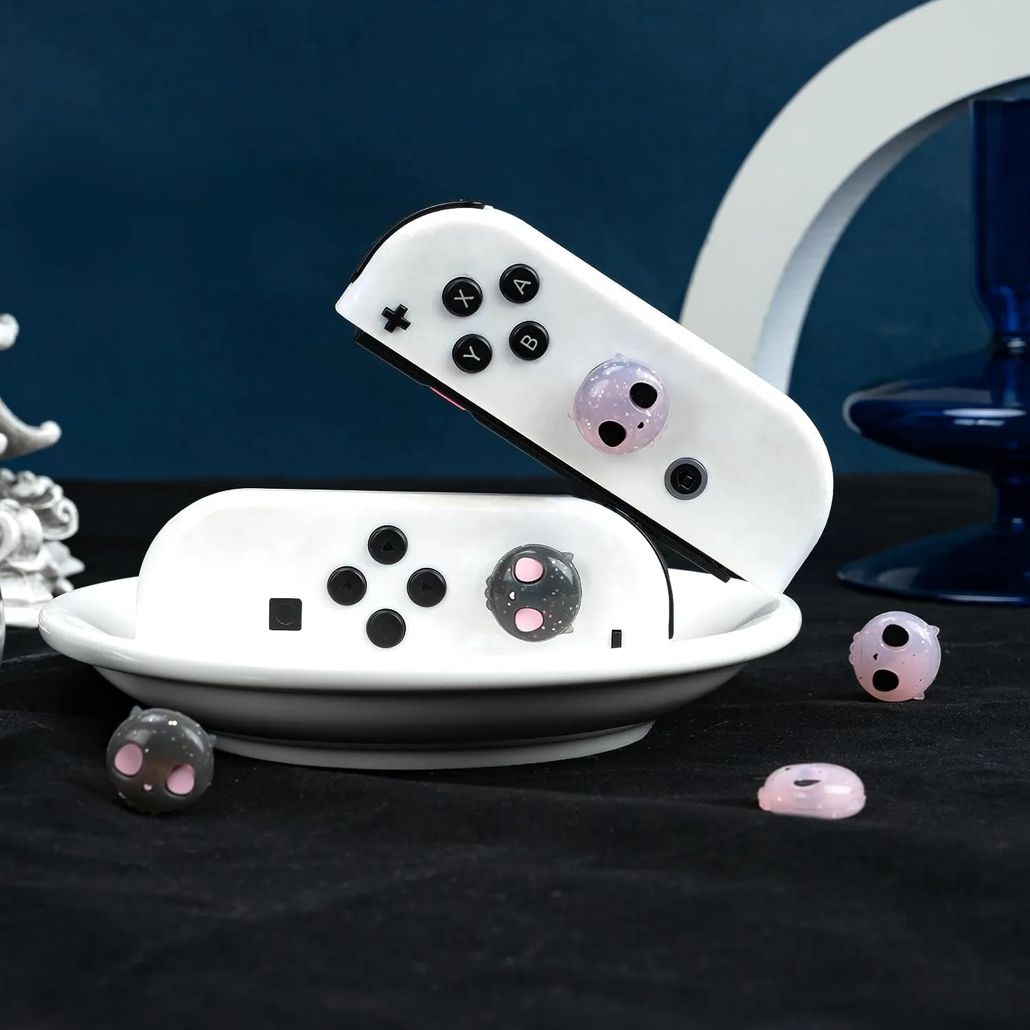 Geekshare-Tapas de silicona para Joystick de Halloween, cubierta de silicona para Nintendo Switch/Switch OLED Lite PS4 PS5 Steam Deck