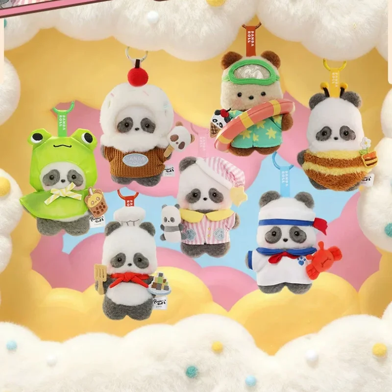

52TOYS Panda Roll Happy Weekend Series Plush Keychain Blind Box Collectible Trendy Toy Surprise Gift For Adult Bag Decoration