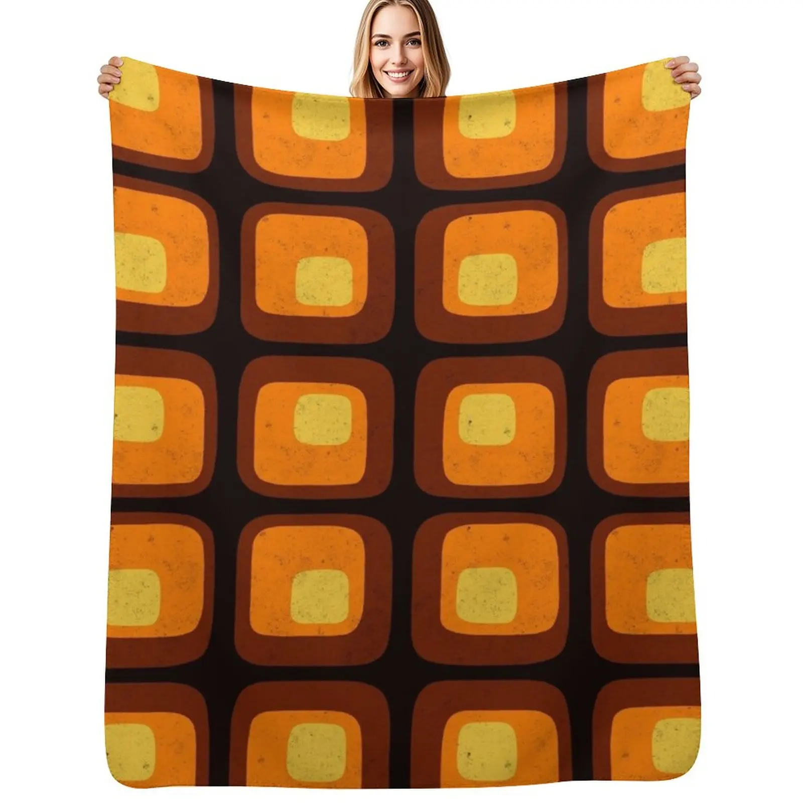 

60s Retro Mod Throw Blanket Men's Soft Warm Throw Blanket for Couch