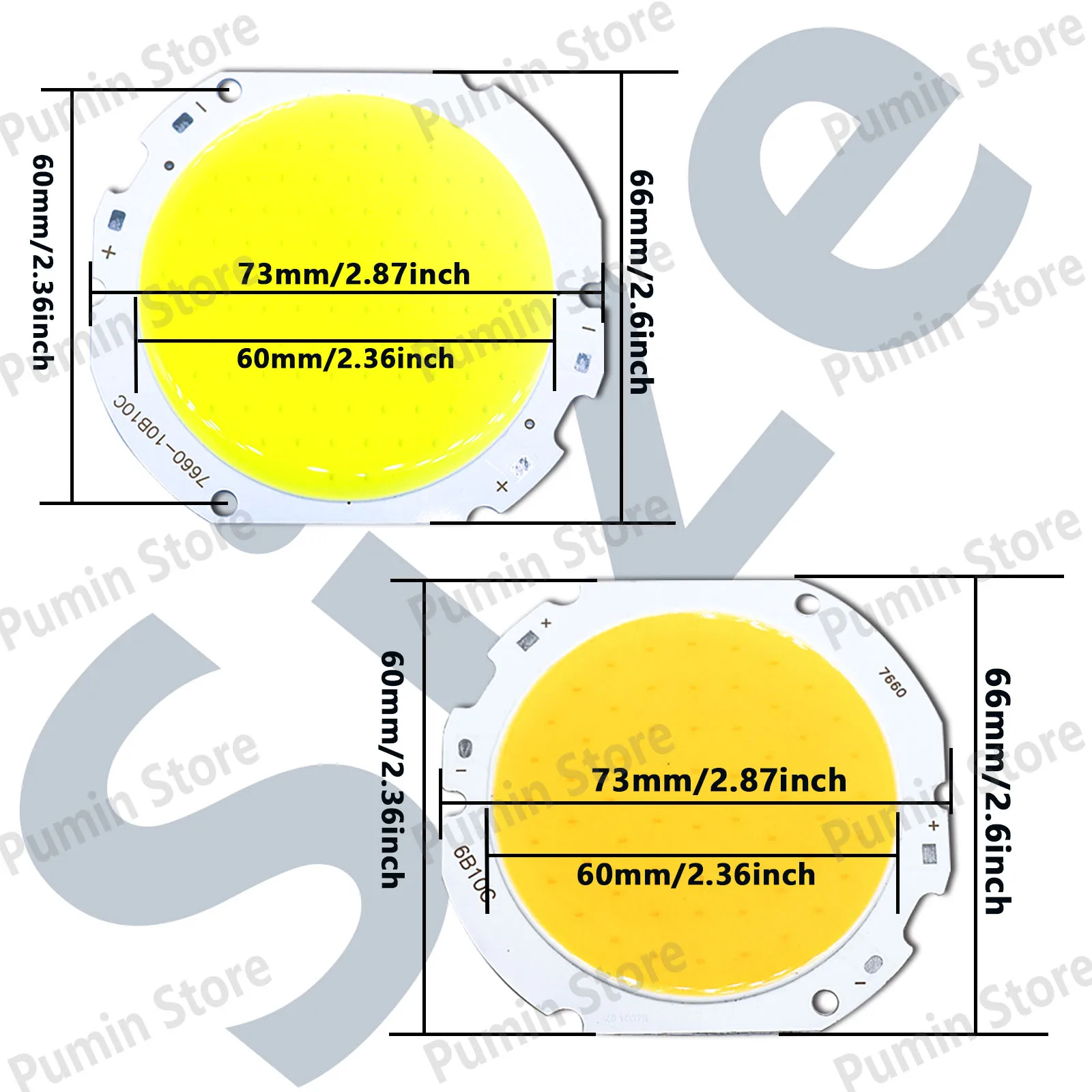 LED COB chip circular 90V 150V LED bead 30W 50W White  Warm White 300mA 1500mA bulb for spotlight tube light diode tower light