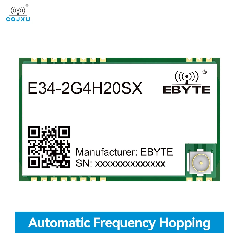 2.4G Full Duplex Wireless Digital Transmission Module 20dBm/27dBm COJXU E34 Series UART IPEX Interface High Speed Low Latency