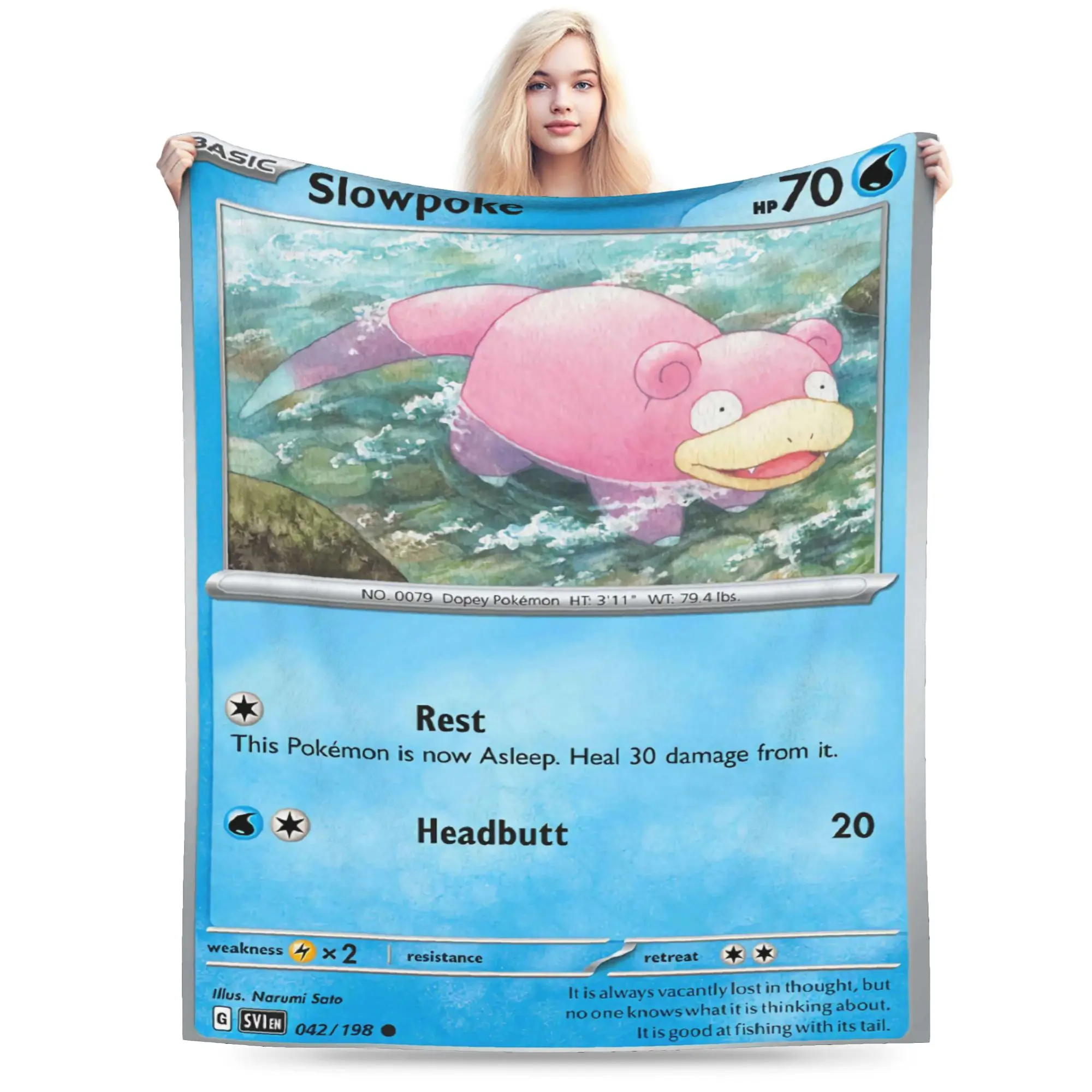 Pokemon Slowpoke Plush Blanket Boy Girl  Flannel Bedding Throws For Couch Bed Warm Custom Quality Bedspread Gift