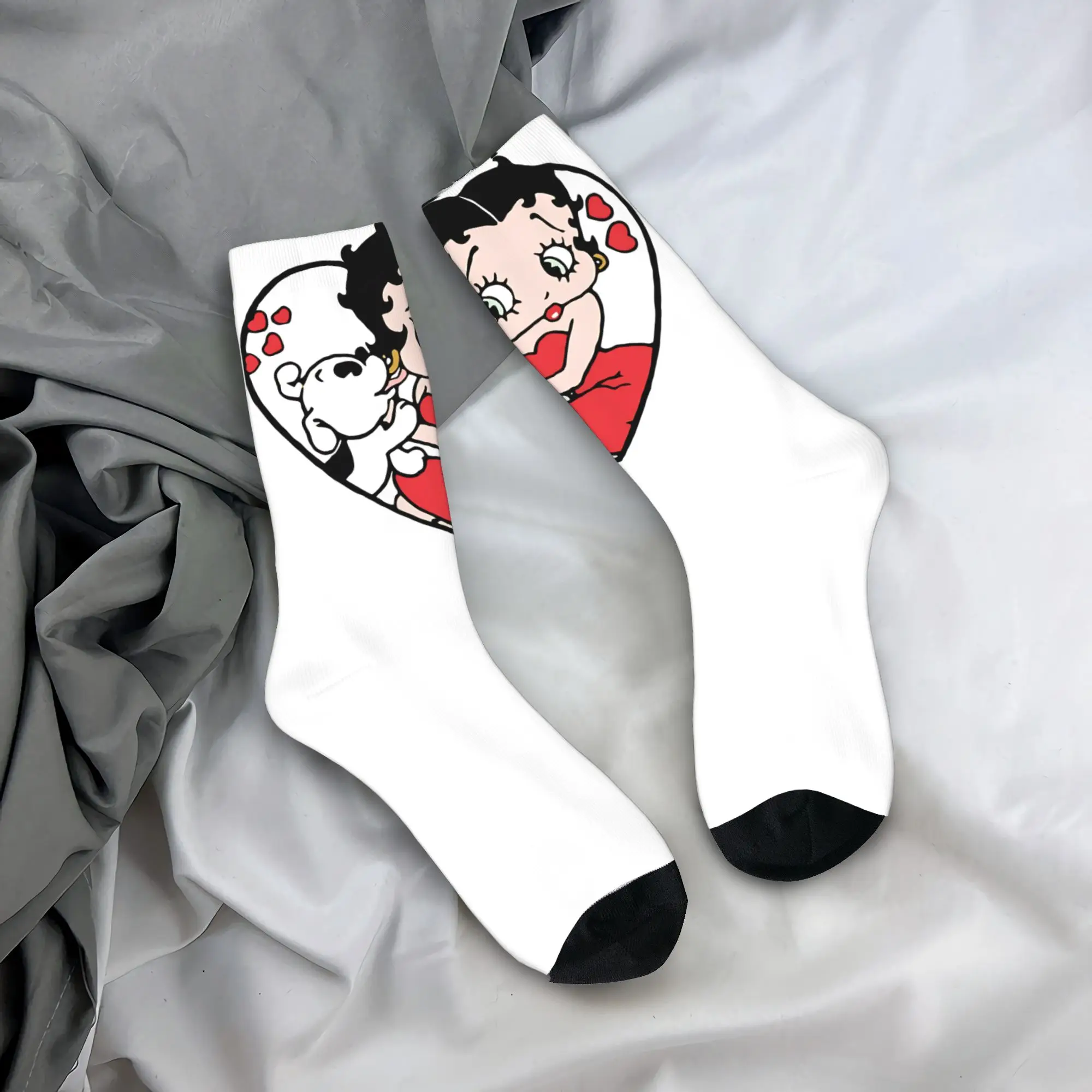 

Couple Socks B-Bettys Boops Stockings Anti Bacterial Medium Soft Socks Winter Novelty Graphic Climbing Socks